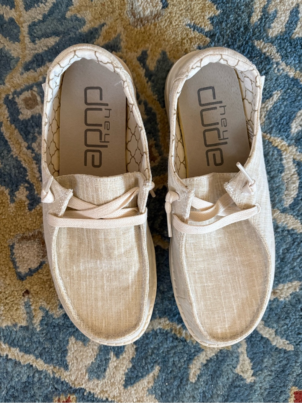 Hey Dude Women’s Slip-On Sneakers in Light Beige 7